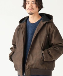 B:MING by BEAMS（ビーミングバイビームス）の「フェイク レザー ジップ パーカー（ユニセックス）（ブルゾン・メンズ）」