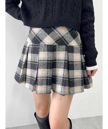チェックボックスプリーツスカート