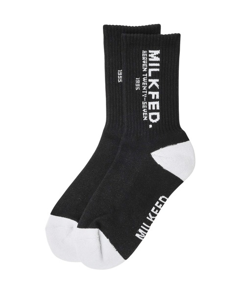MILKFED.(ミルクフェド)の「STENCIL LOGO SOCKS(ソックス/靴下・レディース・ブラック/ネイビー/ホワイト・ONE SIZE)」の7枚目の写真