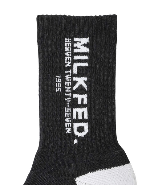 MILKFED.(ミルクフェド)の「STENCIL LOGO SOCKS(ソックス/靴下・レディース・ブラック/ネイビー/ホワイト・ONE SIZE)」の8枚目の写真