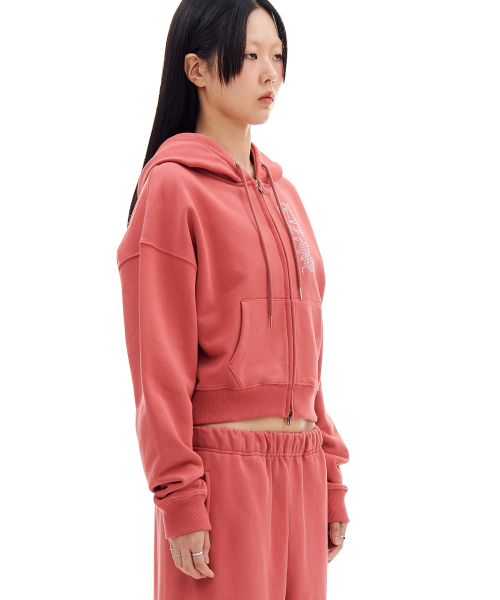ARCHIVE BOLD(アーカイブボールド)の「AB CROP HOOD ZIP-UP (DUSTY PINK)(パーカー・レディース・その他・FREE)」の2枚目の写真