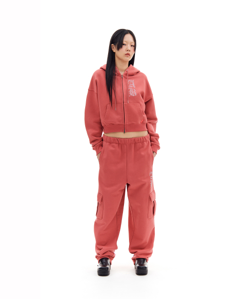 ARCHIVE BOLD(アーカイブボールド)の「AB CROP HOOD ZIP-UP (DUSTY PINK)(パーカー・レディース・その他・FREE)」の4枚目の写真