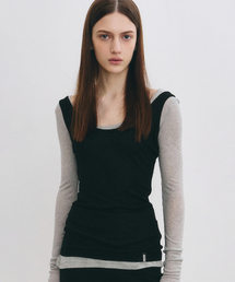 NICOLE MINIMAL LABEL SLEEVELESS_BLACK