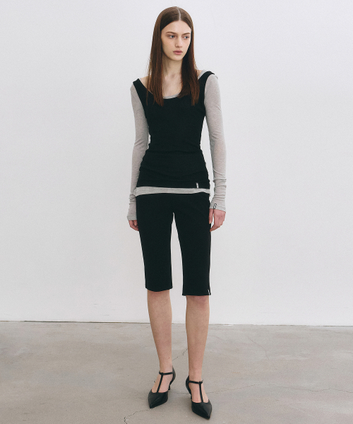 NICK&NICOLE(ニックアンドニコール)の「NICOLE MINIMAL LABEL SLEEVELESS_BLACK(Tシャツ/カットソー・レディース・その他・FREE)」の4枚目の写真