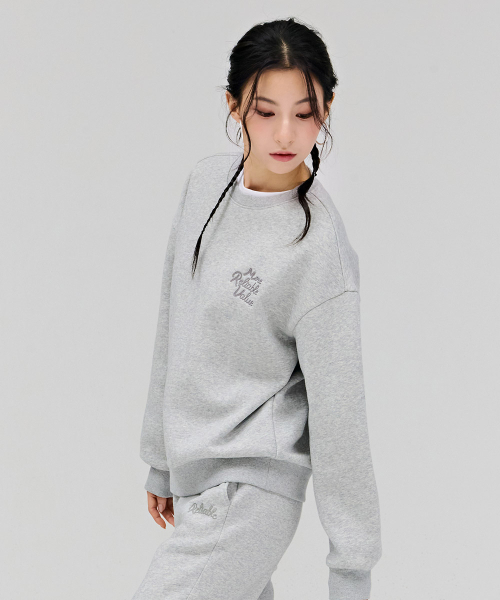 CHASECULT（チェイスカルト）の「レディース刺繍ポイント裏起毛スウェットTシャツ-グレー（スウェット・レディース・ライトグレー・85/90）」の4枚目の写真