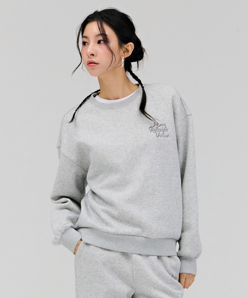 CHASECULT（チェイスカルト）の「レディース刺繍ポイント裏起毛スウェットTシャツ-グレー（スウェット・レディース・ライトグレー・85/90）」の5枚目の写真