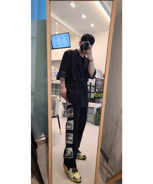 MUSINSA STANDARD（ムシンサスタンダード）の「[クールタンダード] リラックスドスリーブレストップ [ブラック]（Tシャツ/カットソー・メンズ・その他・LARGE/X-LARGE/SMALL/MEDIUM/XXX-LARGE/XX-LARGE）」の12枚目の写真