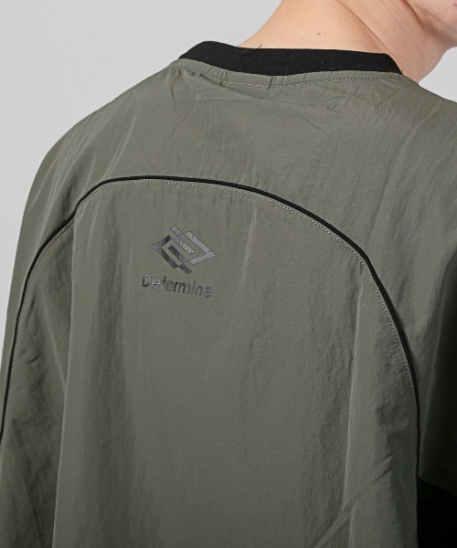 LUXSTYLE(ラグスタイル)の「バルーンスリーブ切替ナイロンプルオーバー(Tシャツ/カットソー・メンズ・ブラック/カーキ/ベージュ・M/L/XL)」の17枚目の写真