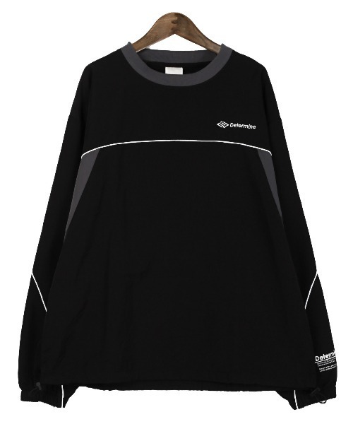 LUXSTYLE(ラグスタイル)の「バルーンスリーブ切替ナイロンプルオーバー(Tシャツ/カットソー・メンズ・ブラック/カーキ/ベージュ・M/L/XL)」の19枚目の写真