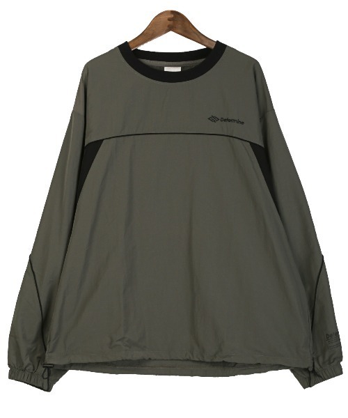 LUXSTYLE(ラグスタイル)の「バルーンスリーブ切替ナイロンプルオーバー(Tシャツ/カットソー・メンズ・ブラック/カーキ/ベージュ・M/L/XL)」の21枚目の写真