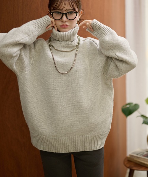 wool high neck oversize knit / ウールハイネックオーバーサイズ