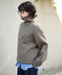 wool high neck oversize knit / ウールハイネックオーバーサイズニットプルオーバー