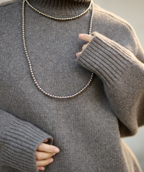 LAULEN(ローレン)の「wool high neck oversize knit / ウールハイネックオーバーサイズニットプルオーバー(ニット/セーター・レディース・チャコールグレー/ブラック/オートミール/ベージュ/レッド・FREE)」の16枚目の写真