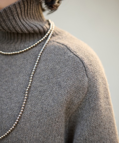 LAULEN(ローレン)の「wool high neck oversize knit / ウールハイネックオーバーサイズニットプルオーバー(ニット/セーター・レディース・チャコールグレー/ブラック/オートミール/ベージュ/レッド・FREE)」の18枚目の写真