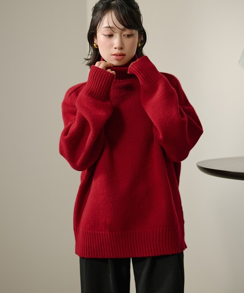 wool high neck oversize knit / ウールハイネックオーバーサイズ