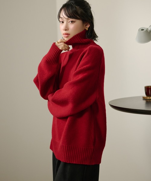 wool high neck oversize knit / ウールハイネックオーバーサイズ
