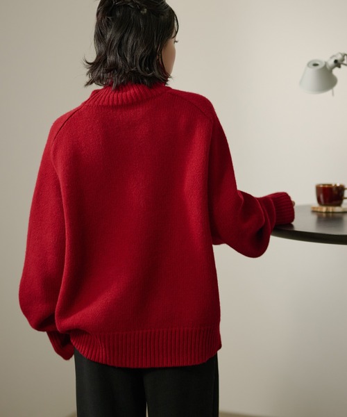 wool high neck oversize knit / ウールハイネックオーバーサイズ