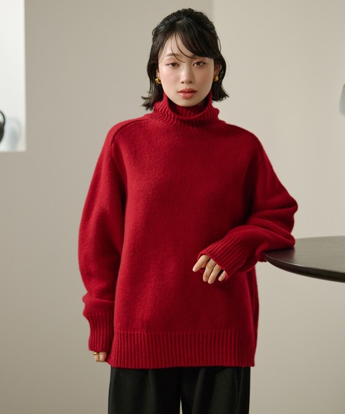 wool high neck oversize knit / ウールハイネックオーバーサイズ