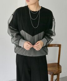 ear PAPILLONNER（イアパピヨネ）の「バイカラーシアーニット【SUM1 STYLE】（ニット/セーター）」