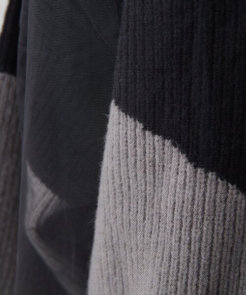 ear PAPILLONNER(イアパピヨネ)の「バイカラーシアーニット【SUM1 STYLE】(ニット/セーター・レディース・グレー/ミント・FREE)」の13枚目の写真