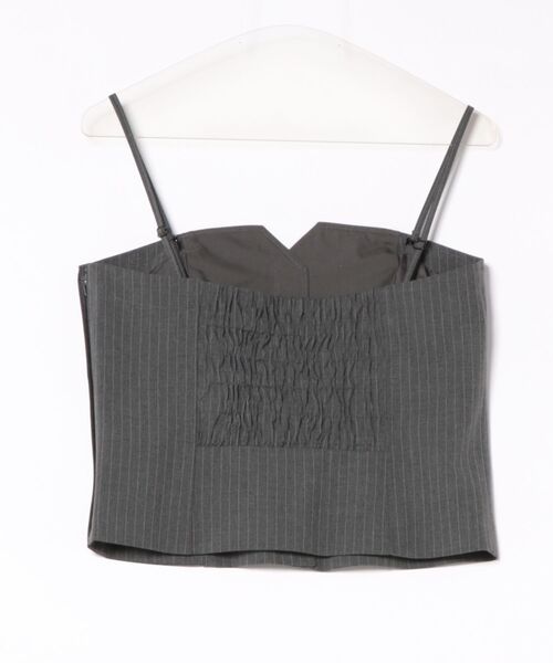 m.f.editorial（エムエフエディトリアル）の「【ストレッチ ウォッシャブル】m.f.エディトリアルレディース  ピンスト ビスチェ グレー(セットアップ可能)（スーツベスト・レディース・グレー系その他2・LARGE/MEDIUM）」の11枚目の写真