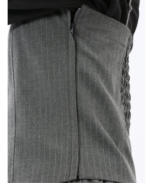 m.f.editorial（エムエフエディトリアル）の「【ストレッチ ウォッシャブル】m.f.エディトリアルレディース  ピンスト ビスチェ グレー(セットアップ可能)（スーツベスト・レディース・グレー系その他2・LARGE/MEDIUM）」の6枚目の写真