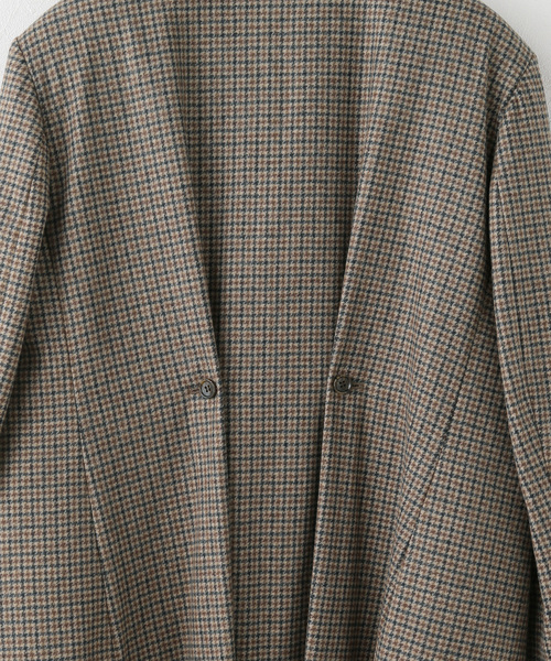 venit（ヴェニット）の「Venit/ヴェニット CHECK WIDE JACKET（テーラードジャケット・レディース・ブラウン・38）」の4枚目の写真