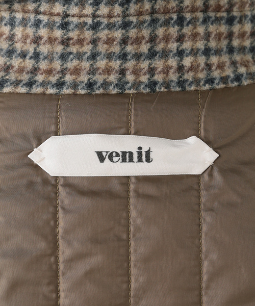 venit（ヴェニット）の「Venit/ヴェニット CHECK WIDE JACKET（テーラードジャケット・レディース・ブラウン・38）」の7枚目の写真