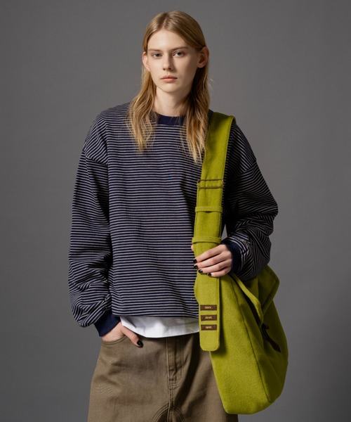 CIVVY.（シヴィ―）の「Felt Shoulder Bag - フェルトショルダーバッグ -（ショルダーバッグ・メンズ・ブラック/グリーン・FREE）」の10枚目の写真