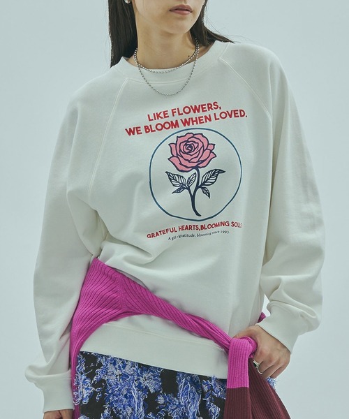 ROSE BUD（ローズバッド）の「(mag.by c)ROSE PRINT L/S SWEAT