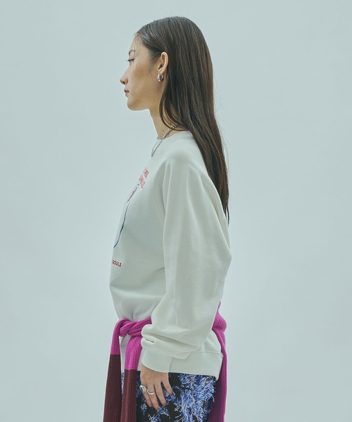 ROSE BUD(ローズバッド)の「(mag.by c)ROSE PRINT L/S SWEAT(スウェット・レディース・ホワイト/グレー・ONE SIZE)」の4枚目の写真