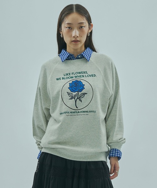 ROSE BUD(ローズバッド)の「(mag.by c)ROSE PRINT L/S SWEAT(スウェット・レディース・ホワイト/グレー・ONE SIZE)」の11枚目の写真