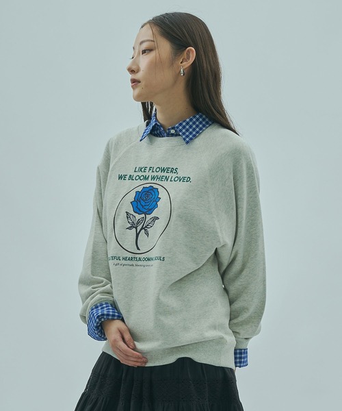 ROSE BUD（ローズバッド）の「(mag.by c)ROSE PRINT L/S SWEAT