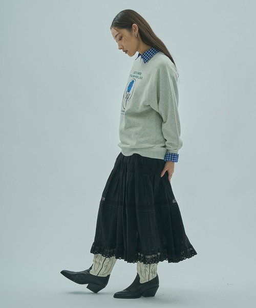 ROSE BUD(ローズバッド)の「(mag.by c)ROSE PRINT L/S SWEAT(スウェット・レディース・ホワイト/グレー・ONE SIZE)」の15枚目の写真