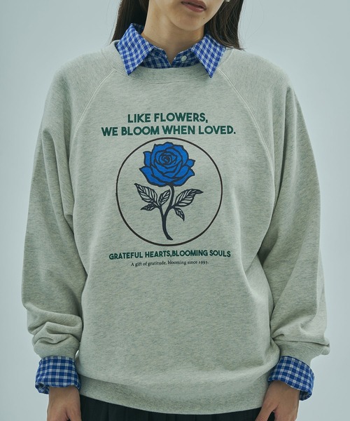 ROSE BUD(ローズバッド)の「(mag.by c)ROSE PRINT L/S SWEAT(スウェット・レディース・ホワイト/グレー・ONE SIZE)」の17枚目の写真