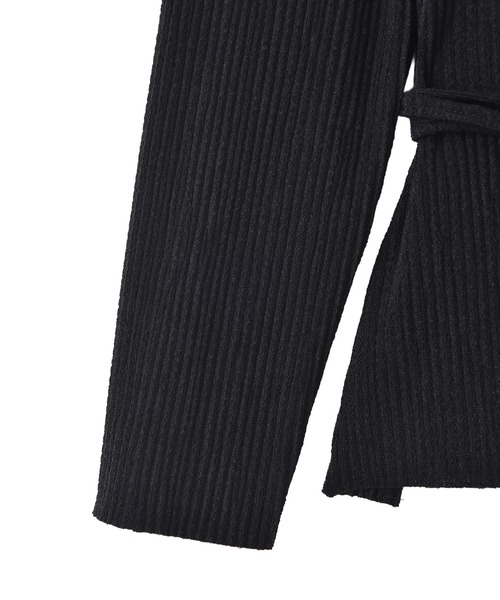 funda mine(ファンダマイン)の「【SETUP可】ストリングトップス(Tシャツ/カットソー・レディース・グレー/ブラック・FREE)」の8枚目の写真