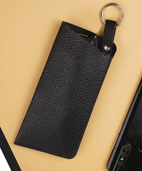 セール】カラビナ付きPUレザーライクメガネケース（メガネ）｜Blanc de