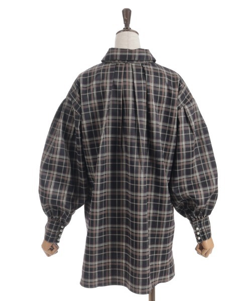 axes femme(アクシーズファム)の「ボリューム袖リボンシャツ(シャツ/ブラウス・レディース・ダークグリーン/ホワイト/ブラウン・FREE)」の22枚目の写真
