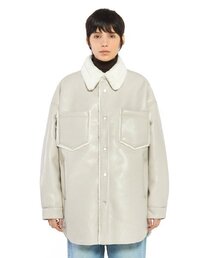 LADY VOLUME（レディーボリューム）の「7093-1 VEGAN LEATHER MUSTANG COAT_CREAM（ムートンコート）」