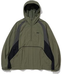 NOT4NERD(�m�b�g�t�H�[�i�[�h)��Nylon Color Block Anorak Pullover - Khaki(�i�C�����W���P�b�g)