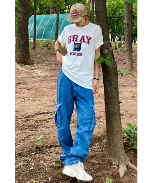 CREAM SODA LAB（クリームソーダラボ）の「グレー ロゴ 半袖Tシャツ アイボリーピンク（Tシャツ/カットソー・メンズ・その他・X-LARGE/XX-LARGE/LARGE/MEDIUM）」の9枚目の写真