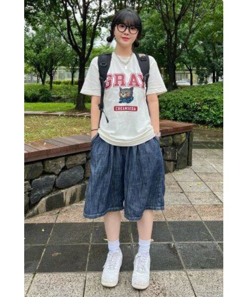 CREAM SODA LAB（クリームソーダラボ）の「グレー ロゴ 半袖Tシャツ アイボリーピンク（Tシャツ/カットソー・メンズ・その他・X-LARGE/XX-LARGE/LARGE/MEDIUM）」の11枚目の写真