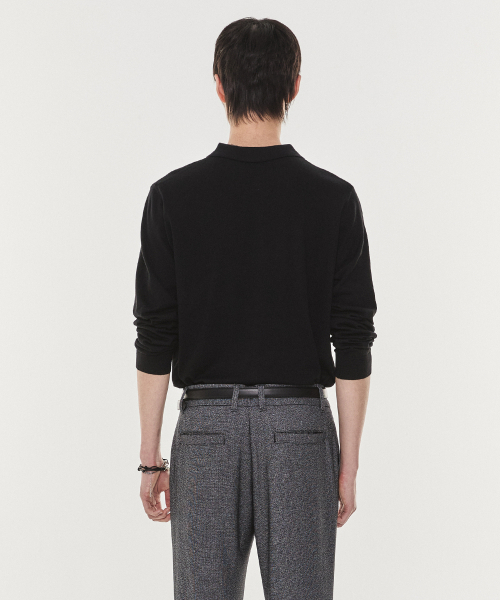 KICHUL(キチョル)の「Structured Polo Knit Shirt (Black)(ニット/セーター・メンズ・その他・SMALL/MEDIUM/LARGE)」の3枚目の写真