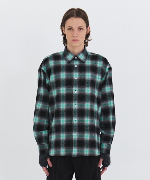 WINDER(ワインダー)の「OMBRER COTTON FLANNEL CHECK SHIRTS - MINT(シャツ/ブラウス・メンズ・その他・MEDIUM)」の1枚目の写真