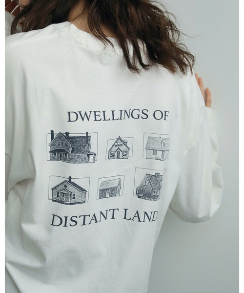 anuke（アンヌーク）の「Print Long T-shirts（Tシャツ/カットソー・レディース・グレー/ホワイト・FREE）」の3枚目の写真
