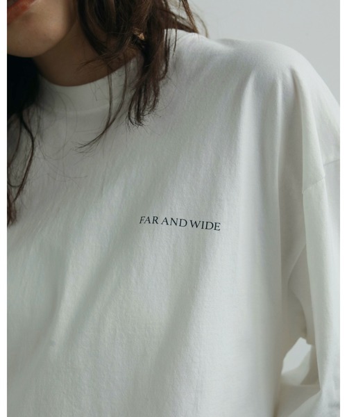 anuke（アンヌーク）の「Print Long T-shirts（Tシャツ/カットソー・レディース・グレー/ホワイト・FREE）」の4枚目の写真