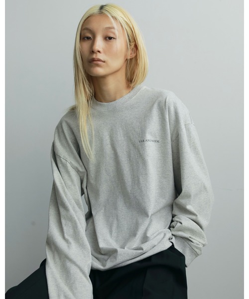 anuke（アンヌーク）の「Print Long T-shirts（Tシャツ/カットソー・レディース・グレー/ホワイト・FREE）」の5枚目の写真