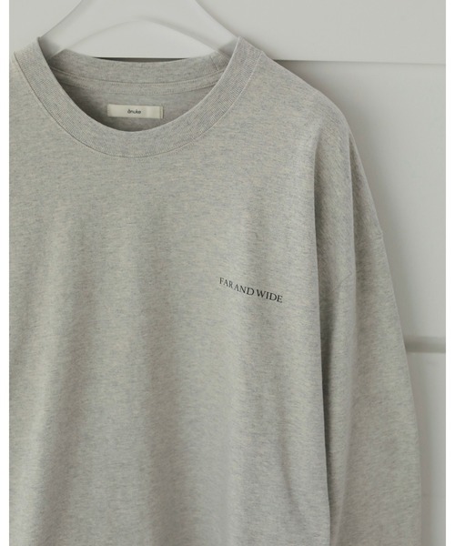 anuke（アンヌーク）の「Print Long T-shirts（Tシャツ/カットソー・レディース・グレー/ホワイト・FREE）」の9枚目の写真