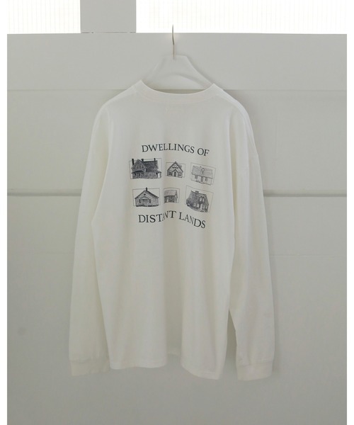 anuke（アンヌーク）の「Print Long T-shirts（Tシャツ/カットソー・レディース・グレー/ホワイト・FREE）」の11枚目の写真
