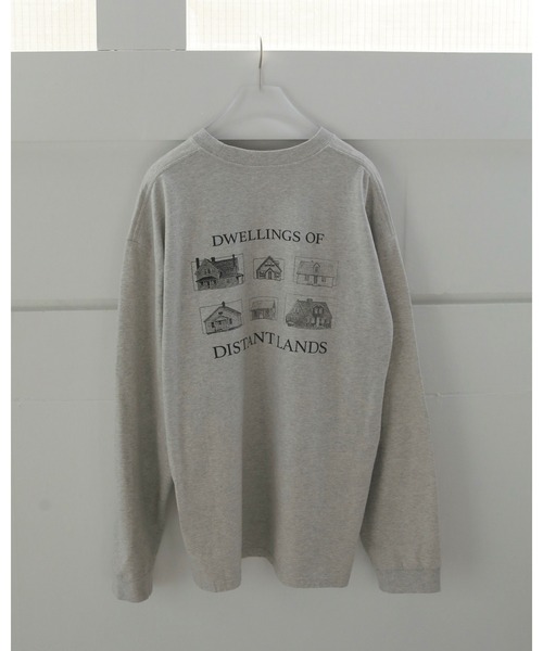 anuke（アンヌーク）の「Print Long T-shirts（Tシャツ/カットソー・レディース・グレー/ホワイト・FREE）」の12枚目の写真